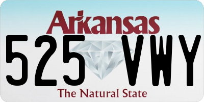 AR license plate 525VWY