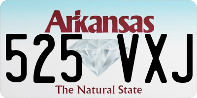 AR license plate 525VXJ