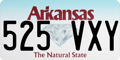 AR license plate 525VXY