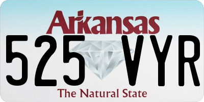 AR license plate 525VYR