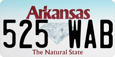 AR license plate 525WAB