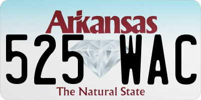 AR license plate 525WAC