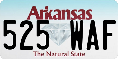 AR license plate 525WAF