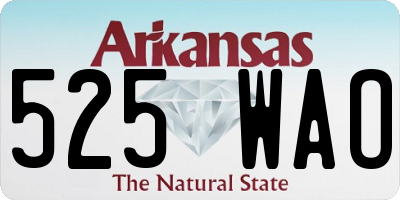 AR license plate 525WAO