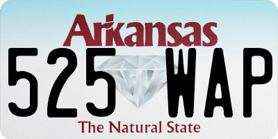 AR license plate 525WAP