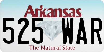 AR license plate 525WAR