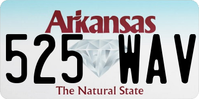 AR license plate 525WAV