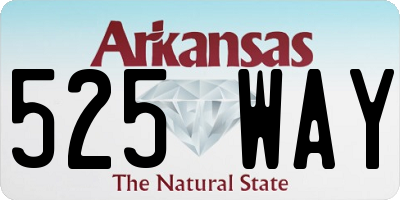 AR license plate 525WAY