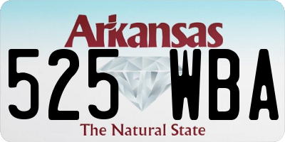 AR license plate 525WBA
