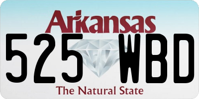 AR license plate 525WBD