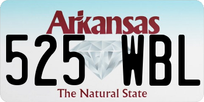AR license plate 525WBL