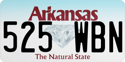 AR license plate 525WBN