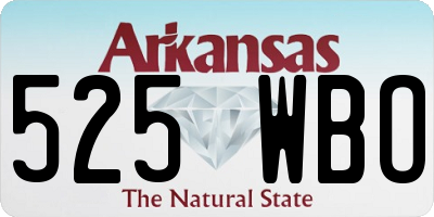 AR license plate 525WBO