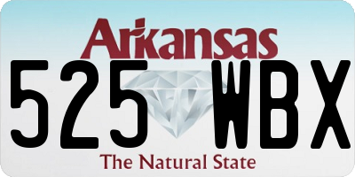 AR license plate 525WBX