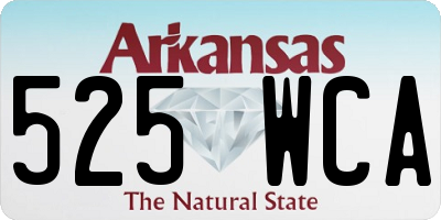 AR license plate 525WCA