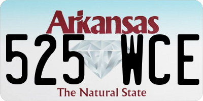 AR license plate 525WCE