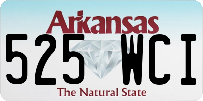 AR license plate 525WCI