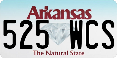 AR license plate 525WCS