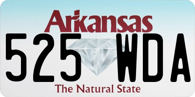 AR license plate 525WDA