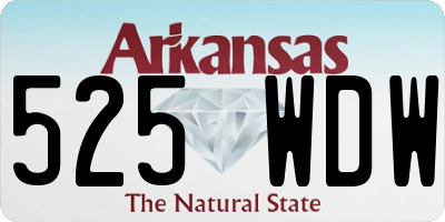 AR license plate 525WDW