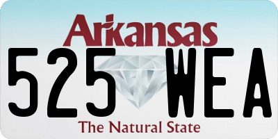 AR license plate 525WEA