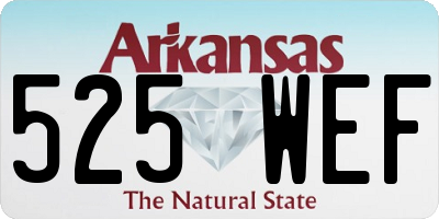 AR license plate 525WEF