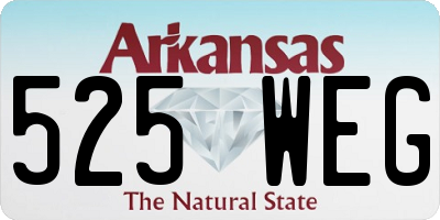 AR license plate 525WEG