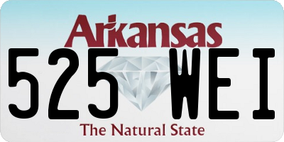 AR license plate 525WEI