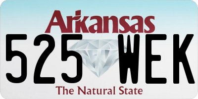 AR license plate 525WEK
