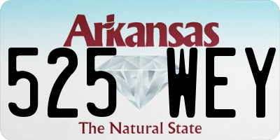 AR license plate 525WEY