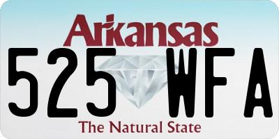 AR license plate 525WFA