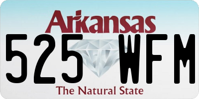 AR license plate 525WFM