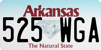 AR license plate 525WGA