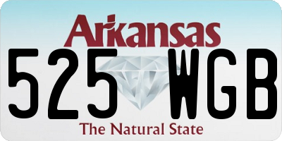 AR license plate 525WGB