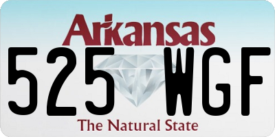 AR license plate 525WGF