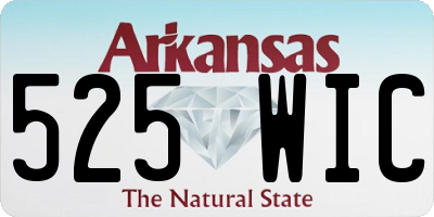 AR license plate 525WIC