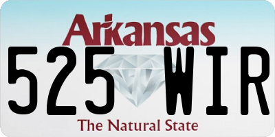 AR license plate 525WIR