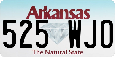 AR license plate 525WJO