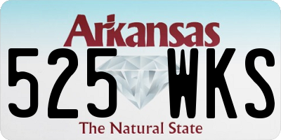 AR license plate 525WKS