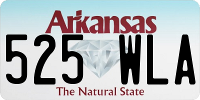 AR license plate 525WLA