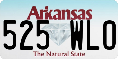 AR license plate 525WLO