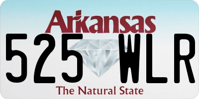 AR license plate 525WLR