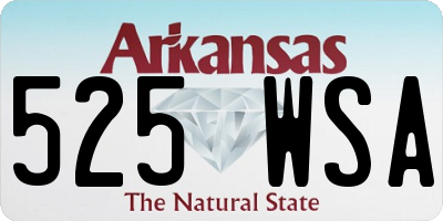 AR license plate 525WSA