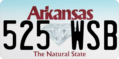 AR license plate 525WSB