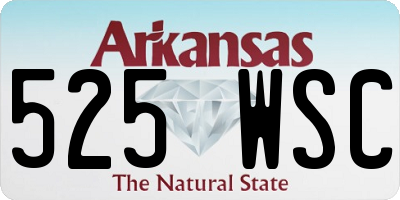 AR license plate 525WSC