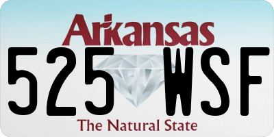 AR license plate 525WSF