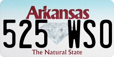 AR license plate 525WSO