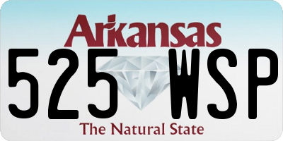 AR license plate 525WSP