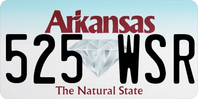 AR license plate 525WSR
