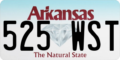 AR license plate 525WST